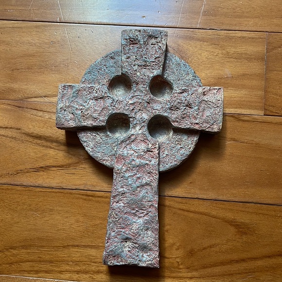 Celtic cross wall art rustic style vintage collectible Irish